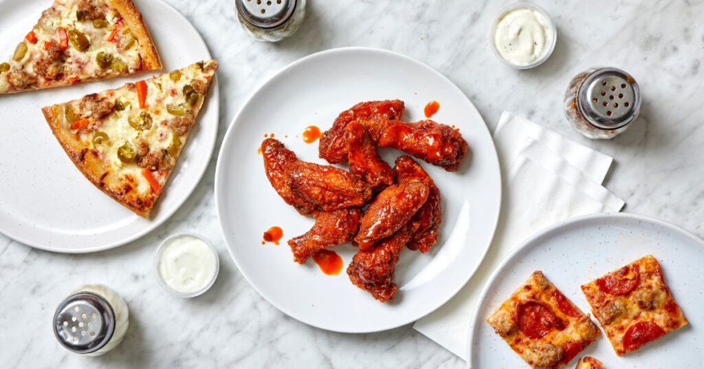 Papa Ray’s Monster Slice pizza bundle with wings and pasta
